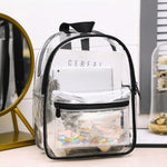 Transparent PVC Bag Organizer Sack Waterproof Backpack Outdoor Clear Shoulder School Backbag Bolso Mochila Mujer
