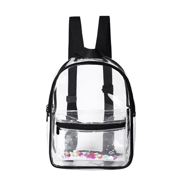 Transparent PVC Bag Organizer Sack Waterproof Backpack Outdoor Clear Shoulder School Backbag Bolso Mochila Mujer