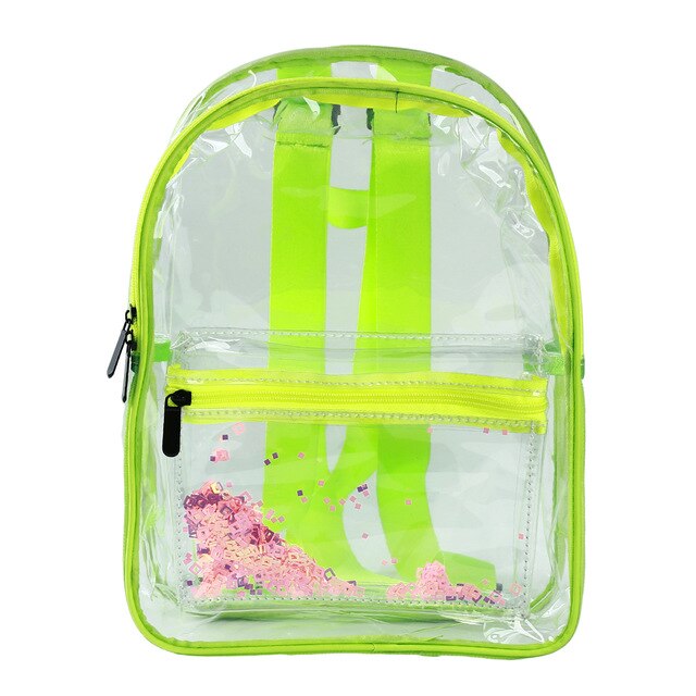 Transparent PVC Bag Organizer Sack Waterproof Backpack Outdoor Clear Shoulder School Backbag Bolso Mochila Mujer