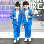 Autumn Winter Children's School Uniforms Sets Kids Boys Jacket Sweatshirt Pants 3pcs Clothing Sets Girls Outdoor Sports Costume