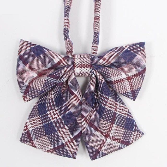 Hot Jk Uniform Japanese High School Orthodox Lattice Uniform Bow Tie Fashion School Uniform Girls/boys Bowtie Shirt Accessories