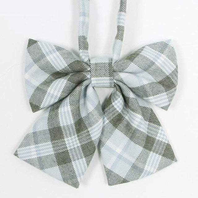 Hot Jk Uniform Japanese High School Orthodox Lattice Uniform Bow Tie Fashion School Uniform Girls/boys Bowtie Shirt Accessories