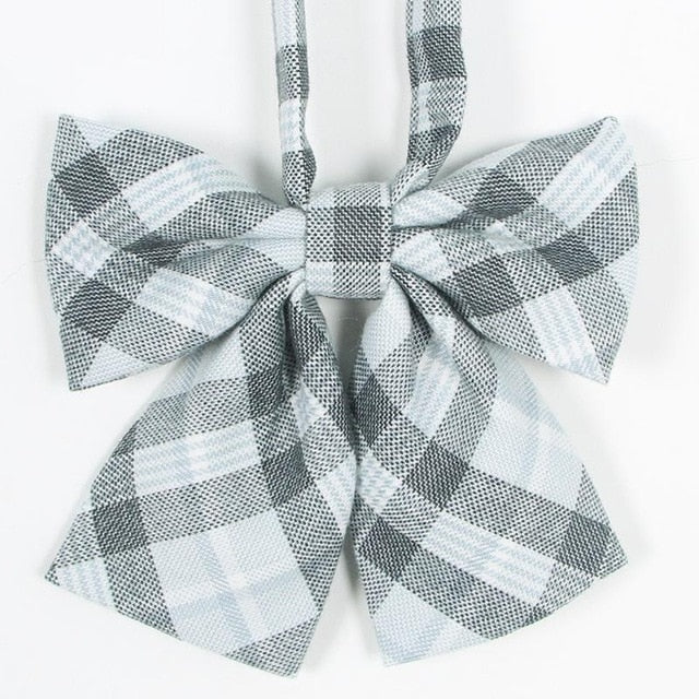 Hot Jk Uniform Japanese High School Orthodox Lattice Uniform Bow Tie Fashion School Uniform Girls/boys Bowtie Shirt Accessories