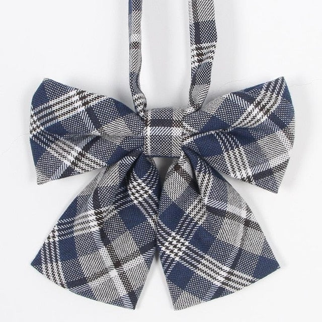 Hot Jk Uniform Japanese High School Orthodox Lattice Uniform Bow Tie Fashion School Uniform Girls/boys Bowtie Shirt Accessories
