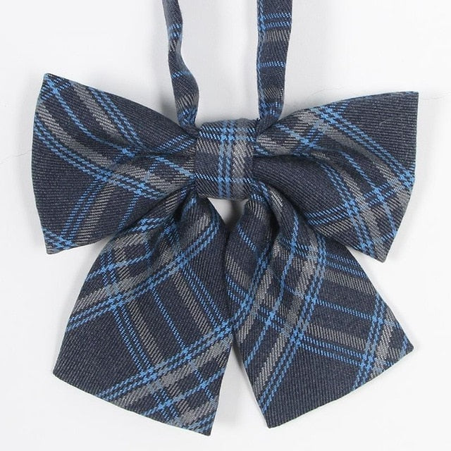 Hot Jk Uniform Japanese High School Orthodox Lattice Uniform Bow Tie Fashion School Uniform Girls/boys Bowtie Shirt Accessories