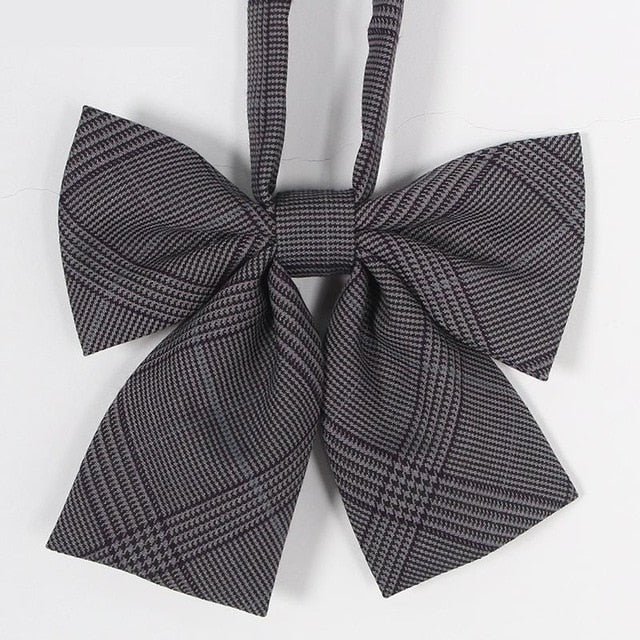 Hot Jk Uniform Japanese High School Orthodox Lattice Uniform Bow Tie Fashion School Uniform Girls/boys Bowtie Shirt Accessories