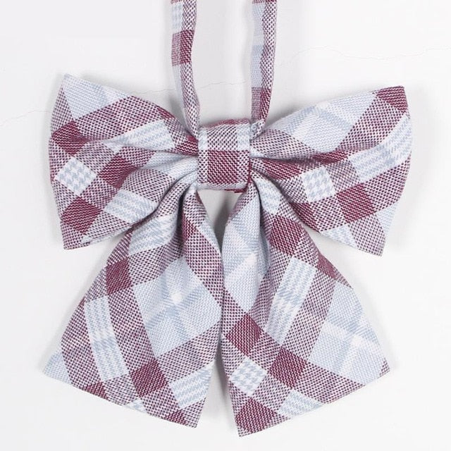 Hot Jk Uniform Japanese High School Orthodox Lattice Uniform Bow Tie Fashion School Uniform Girls/boys Bowtie Shirt Accessories
