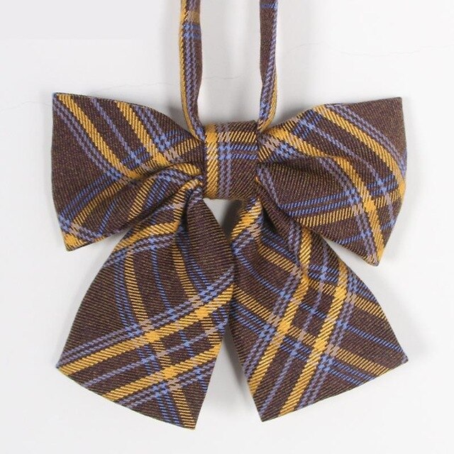 Hot Jk Uniform Japanese High School Orthodox Lattice Uniform Bow Tie Fashion School Uniform Girls/boys Bowtie Shirt Accessories