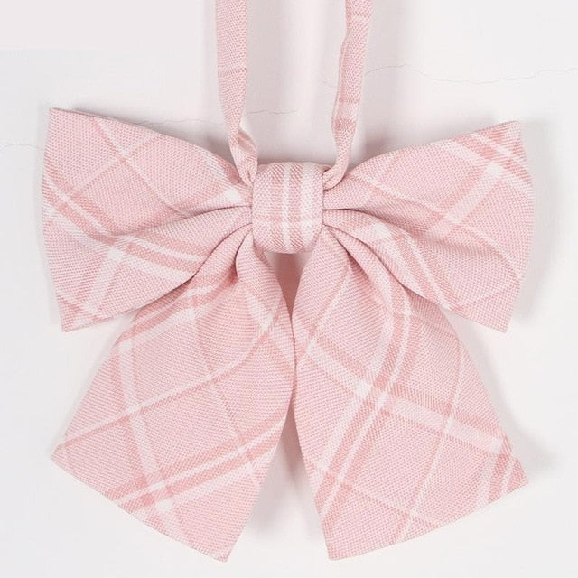 Hot Jk Uniform Japanese High School Orthodox Lattice Uniform Bow Tie Fashion School Uniform Girls/boys Bowtie Shirt Accessories