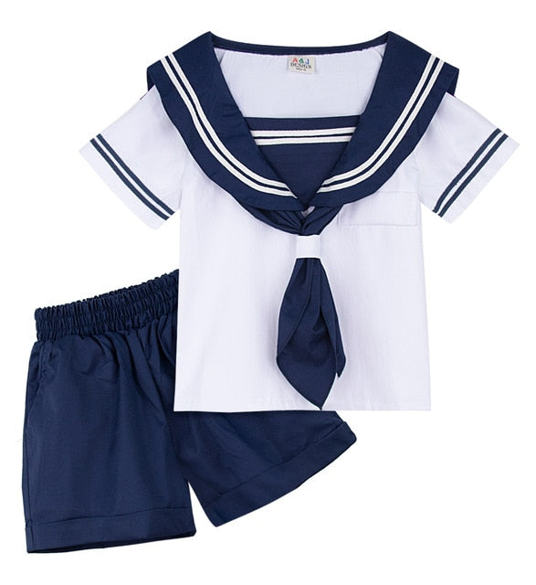 Kids Sailor Navy Costume Children Boys Girls Japanese School Uniform Child Carnival Fancy Dress Suit Cosplay Performance Skirt