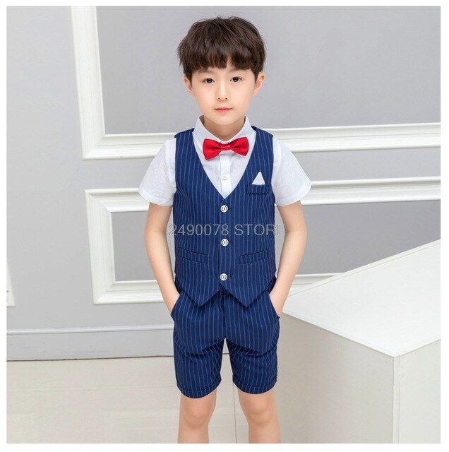 Boys Girls School Uniforms British Style Suit Students Kindergarten Suit Girls Party Skirt Dress Performance Sport Clothing Set