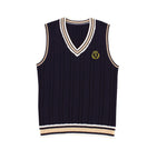 Korean School Uniform Vest Fashion V-neck Embroidery Pullover School Girl Boys British Sweater Vest Tank Top