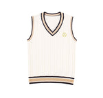 Korean School Uniform Vest Fashion V-neck Embroidery Pullover School Girl Boys British Sweater Vest Tank Top