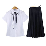 Japanese School Girl Uniform Costume jk High School Students Clothes Set Womens Pleated Skirt Cute Cosplay Sailor Suit Set