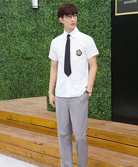 Yong Students Uniform Boy Girls Academic Summer Junior High School Costumes Men's and Women's Graduating Class Suit  D-0231