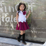 Children Korean Japanese Student Formal Preppy School Uniforms Girls Boys Kids Birthday Shirt Skirt Pants Tie Clothes Suit A29