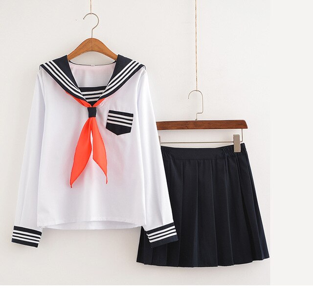 Students Long-sleeved School Uniforms Japan and Korea JK Uniforms Junior High School Boys and Girls Students Suit Coffee Colour