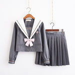 Students Long-sleeved School Uniforms Japan and Korea JK Uniforms Junior High School Boys and Girls Students Suit Coffee Colour
