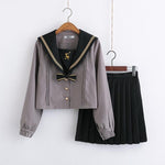 Students Long-sleeved School Uniforms Japan and Korea JK Uniforms Junior High School Boys and Girls Students Suit Coffee Colour