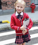 British School Uniform Kindergarten Uniform Wear Kids Primary School Wear Students Children's Costume 4pcs Set Customes D-0527