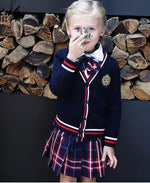 British School Uniform Kindergarten Uniform Wear Kids Primary School Wear Students Children's Costume 4pcs Set Customes D-0527