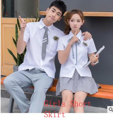 Students School Uniforms Boy Girls Junior High School Costumes Short Sleeve 3pcs Navy Sailor School Uniforms Plus Size D-0229