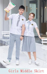 Students School Uniforms Boy Girls Junior High School Costumes Short Sleeve 3pcs Navy Sailor School Uniforms Plus Size D-0229