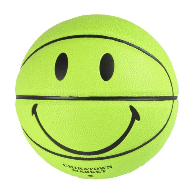 Smiley Basketball Ball Smiling Face Street Basket Ball Size 5/7 Professional Match Training Basketball Multicolor Gift for Boys