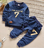 2021 Spring Autumn Children Clothing Boys Keep Warm Casual Long Sleeve Sweaters + Pants Fashion Kids Sports Wear Suit For Girls