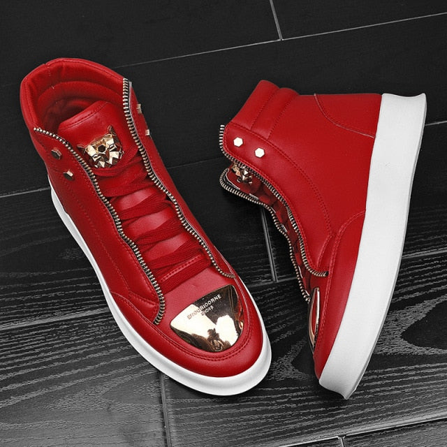 Off-Bound Men Ankle Boots High-cut Sneakers Basketball Shoes Leopard Platform Skate Sport Training Shoes Men Casual Shoes