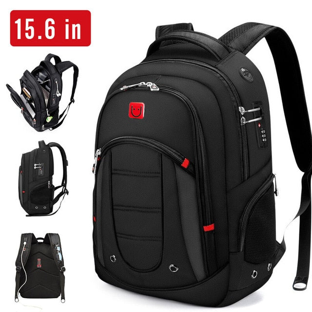 15.6 Inch Waterproof  Laptop Backpack Men USB Charging Travel Backpack Women Oxford Rucksack Male Vintage School Bag Mochila New