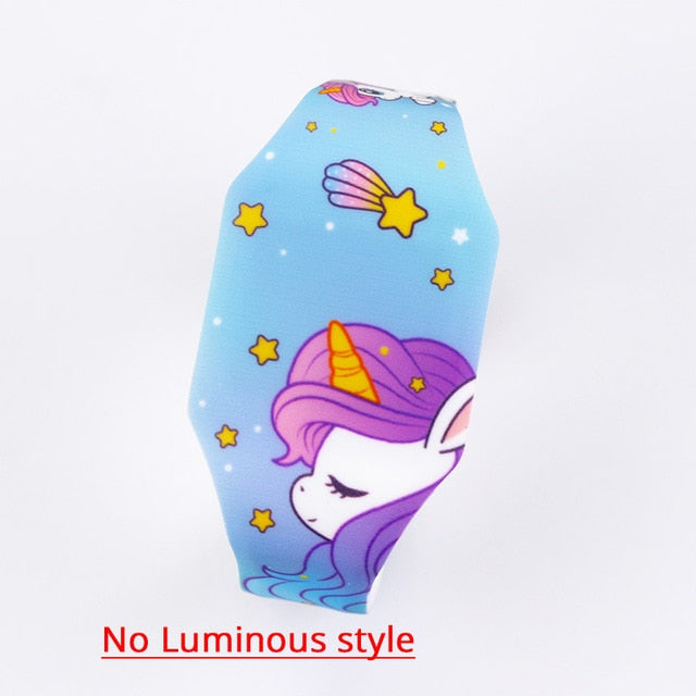 New Luminous Unicorn Child Watches For Girl Ocean World LED Watch Kids Student Electronic Watch Clock Reloj Infantil