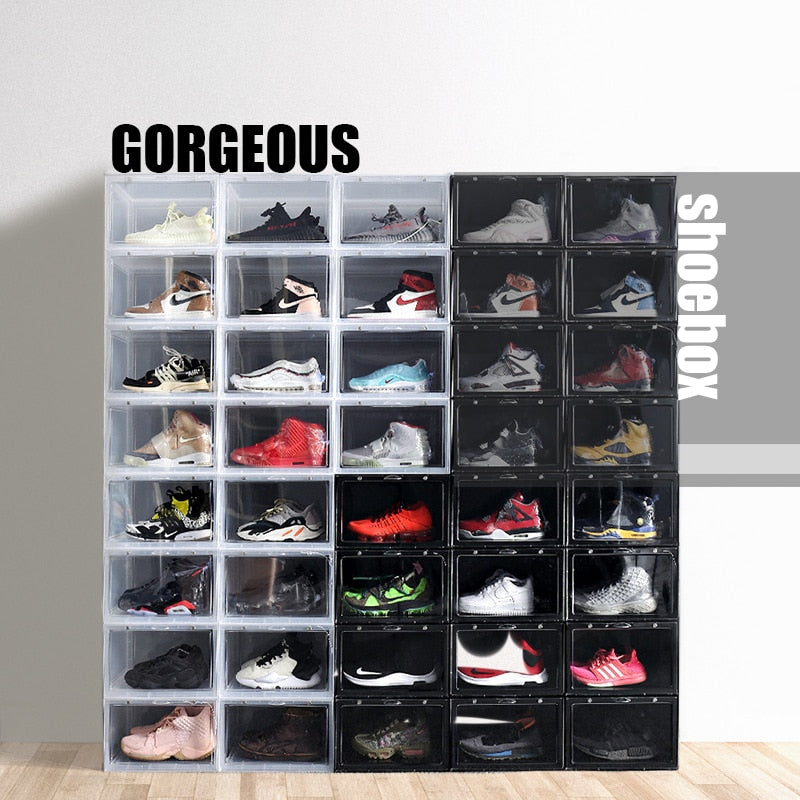 Shoe boxes Sneakers Transparent Storage Box Acrylic Basketball Shoe Cabinet Collection Box Display Cabinet