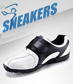 PGM Men Golf Shoes Breathable Cushioned Sneakers Spikesless Non-slip Sports Shoes Male Hook Loop Outdoor Walking Trainer
