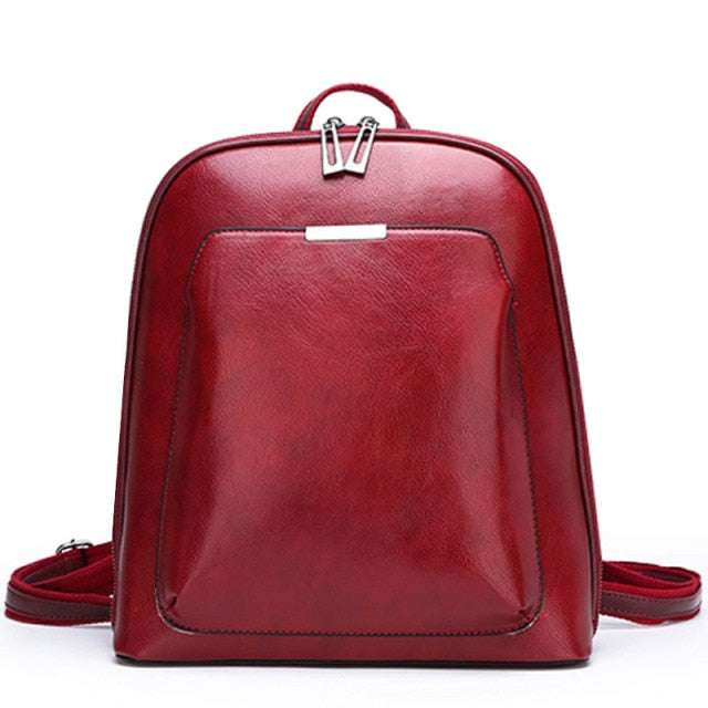 2021 New Vintage Backpack Women High Quality Pu Leather Travel Backpack Large Capacity School Bags for Girls Mochila Feminina