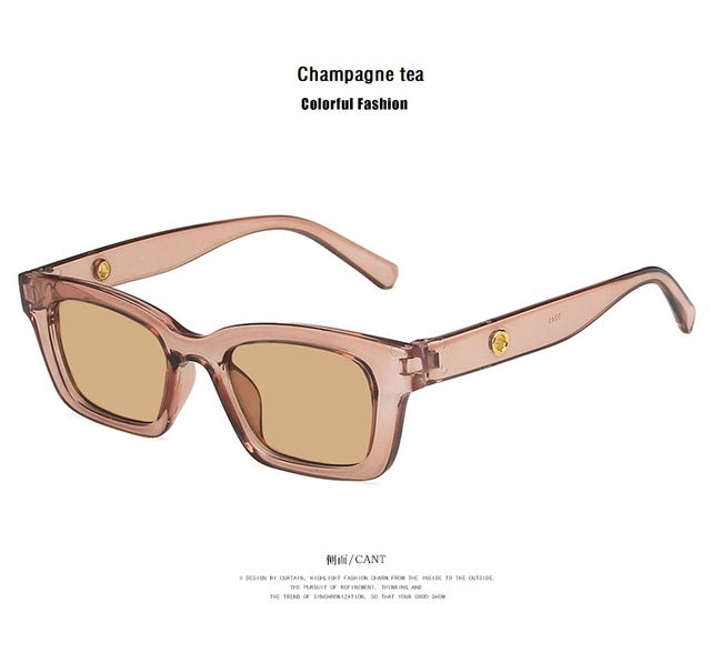 2021 New Women Rectangle Vintage Sunglasses Brand Designer Retro Points Sun Glasses Female Lady Eyeglass Cat Eye Driver Goggles