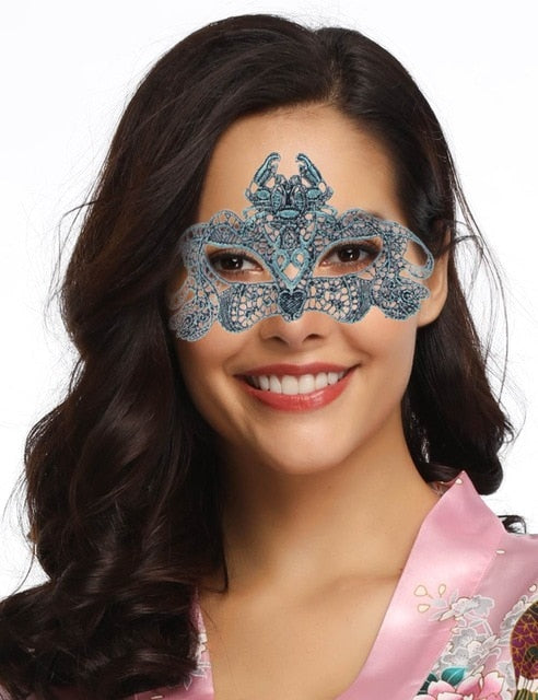 Comeondear 1 Piece Halloween Cosplay And Party Lace Eye Mask Sexy Lady Cutout Eye Mask For Masquerade Party  Fancy Dress Costume