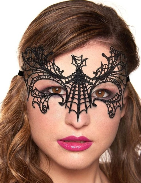 Comeondear 1 Piece Halloween Cosplay And Party Lace Eye Mask Sexy Lady Cutout Eye Mask For Masquerade Party  Fancy Dress Costume