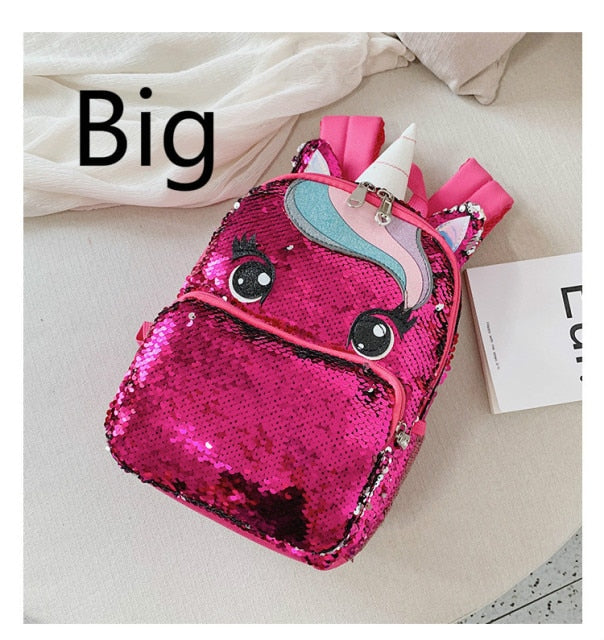 Unicorn Sequins Children's Backpack Kids School Bags for Teenage Girls Backpack Cartoon Cute Backpacks Large Mochila Infantil