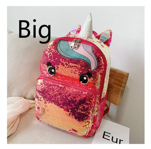 Unicorn Sequins Children's Backpack Kids School Bags for Teenage Girls Backpack Cartoon Cute Backpacks Large Mochila Infantil