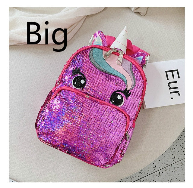 Unicorn Sequins Children's Backpack Kids School Bags for Teenage Girls Backpack Cartoon Cute Backpacks Large Mochila Infantil