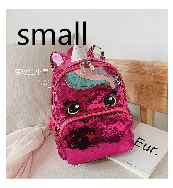 Unicorn Sequins Children's Backpack Kids School Bags for Teenage Girls Backpack Cartoon Cute Backpacks Large Mochila Infantil