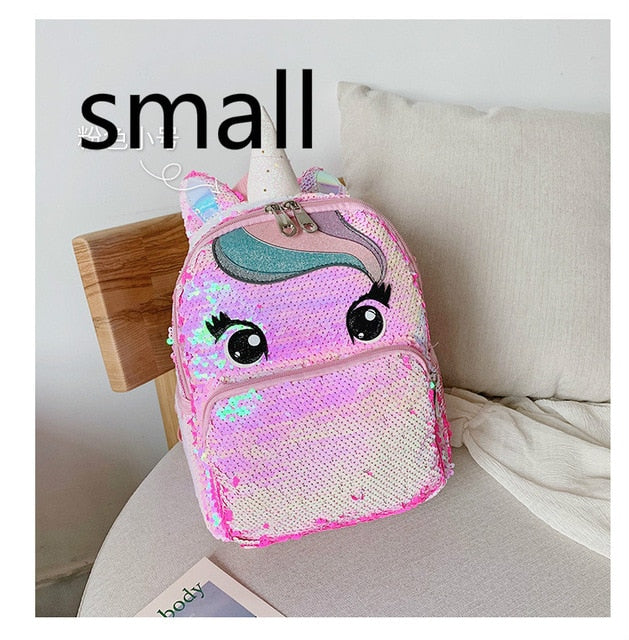 Unicorn Sequins Children's Backpack Kids School Bags for Teenage Girls Backpack Cartoon Cute Backpacks Large Mochila Infantil