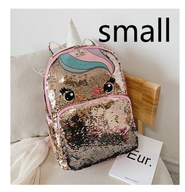 Unicorn Sequins Children's Backpack Kids School Bags for Teenage Girls Backpack Cartoon Cute Backpacks Large Mochila Infantil