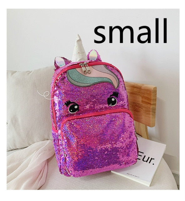 Unicorn Sequins Children's Backpack Kids School Bags for Teenage Girls Backpack Cartoon Cute Backpacks Large Mochila Infantil