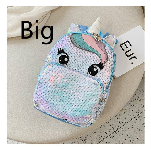 Unicorn Sequins Children's Backpack Kids School Bags for Teenage Girls Backpack Cartoon Cute Backpacks Large Mochila Infantil