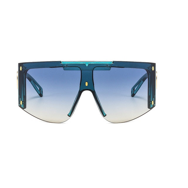 Men's Mask Goggles Sunglasses For Women Fashion One Piece Square Sun Glasses Men Oversized Ladies Eyeglasses UV400 oculos H146
