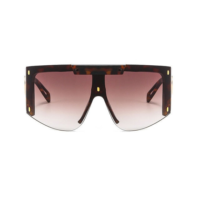 Men's Mask Goggles Sunglasses For Women Fashion One Piece Square Sun Glasses Men Oversized Ladies Eyeglasses UV400 oculos H146