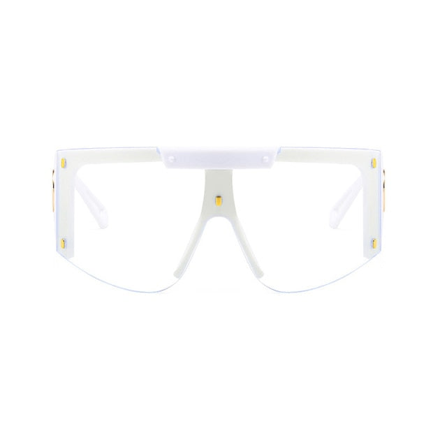 Men's Mask Goggles Sunglasses For Women Fashion One Piece Square Sun Glasses Men Oversized Ladies Eyeglasses UV400 oculos H146