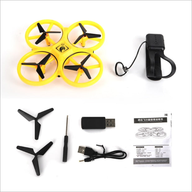 UFO RC Mini Quadcopter Induction Drone Smart Watch Remote Sensing Gesture Aircraft Hand Control Drone  Altitude Hold  Kids